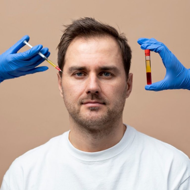 Haartransplantation mit nadelfreier Anästhesie